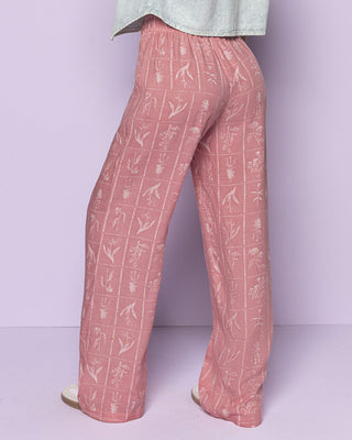 Pantalón estampado bota ancha con resorte en cintura#color_014-estampado