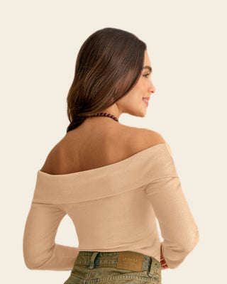 Camiseta strapless manga larga#color_c54-arena