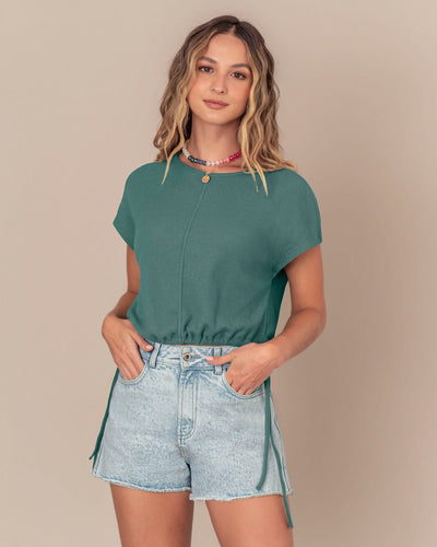 Blusa manga corta silueta boxy#color_616-aguamarina