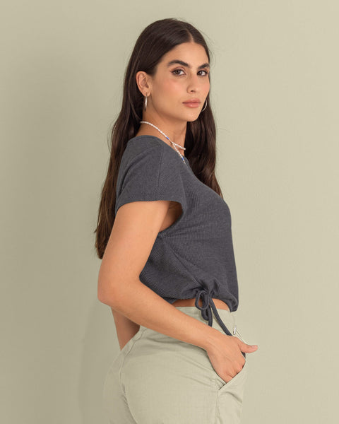 Camiseta manga corta silueta boxy#color_706-gris