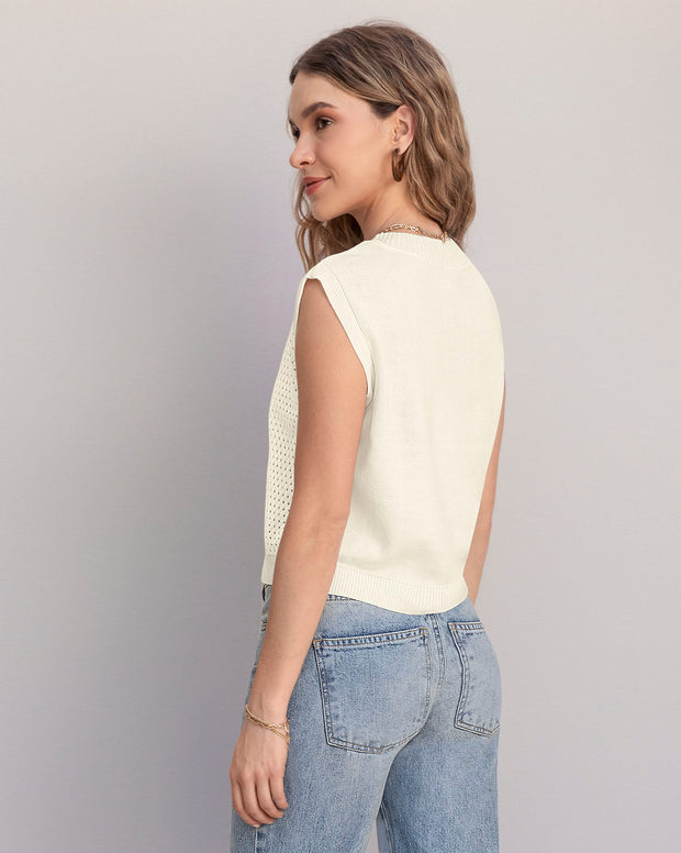 Chaleco tejido manga larga