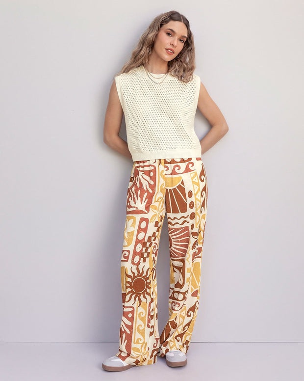 Chaleco tejido manga larga