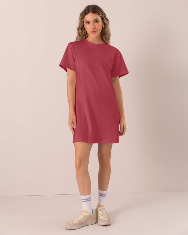 Vestido corto tipo camiseta