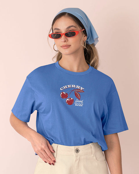 Camiseta manga corta silueta amplia#color_052-azul-oscuro