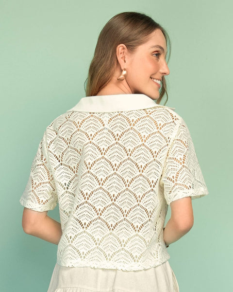 Camiseta en tela con textura#color_018-marfil