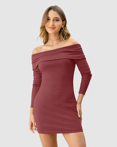 Vestido corto cuello bandeja#color_411-malva