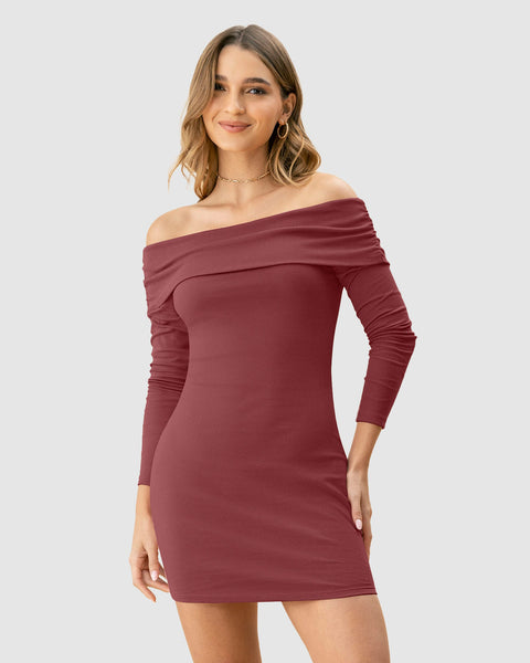 Vestido corto cuello bandeja#color_411-malva