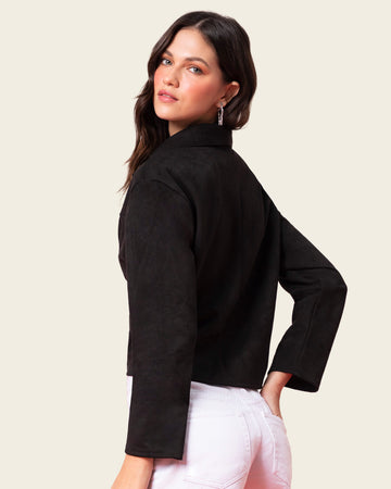 Chaqueta en tela tipo gamuza#color_700-negro