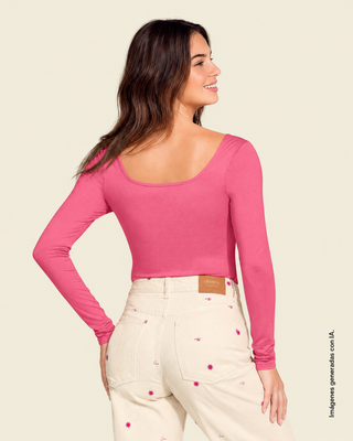 Camiseta manga larga ajustada#color_c29-fucsia
