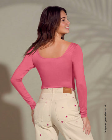 Camiseta manga larga ajustada#color_c29-fucsia