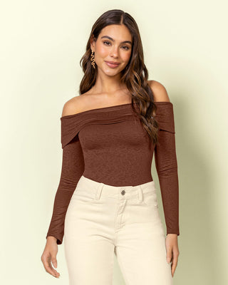 Camiseta manga larga cuello bandeja con acabado de animal print#color_a72-cafes