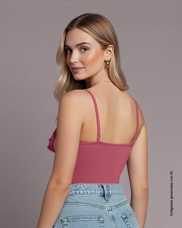 Blusa de tiritas con boleros en frente