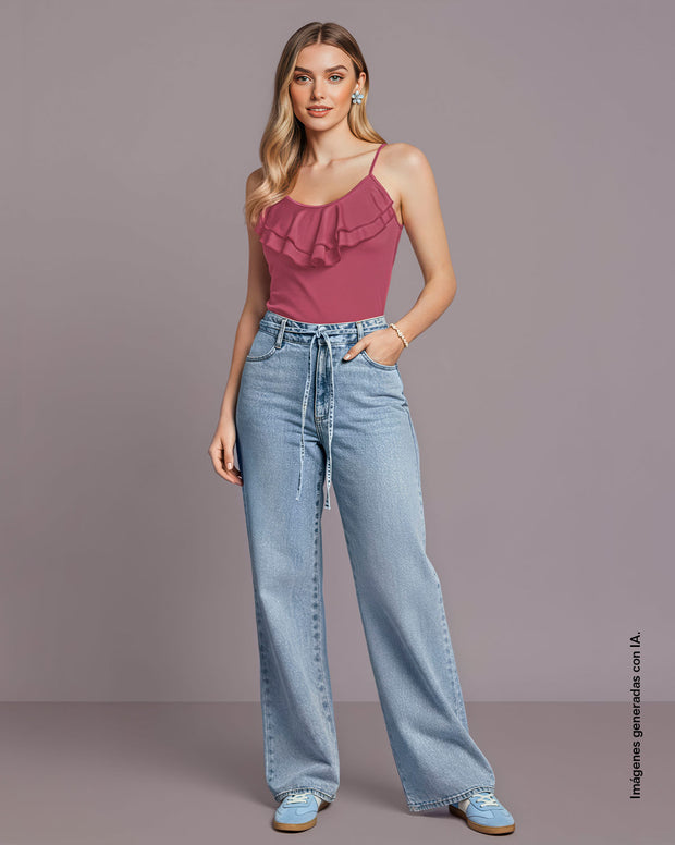 Blusa de tiritas con boleros en frente