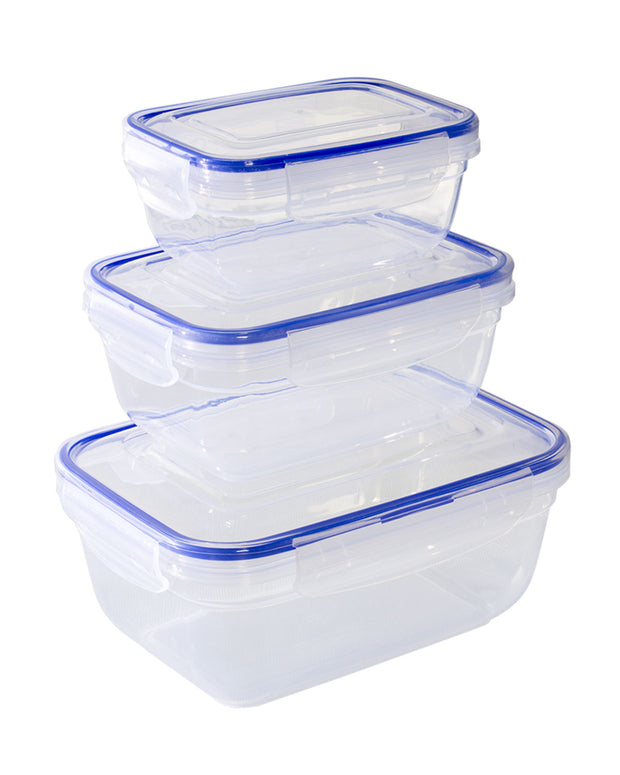 Recipientes Set x 3 Rectangulares