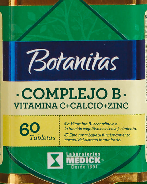 Complejo B + Vitamina C + Calcio + Zinc x 60 Tabletas#color_100-complejo-b