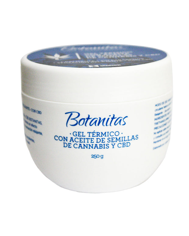 Gel térmico con aceite de semillas de cannabis y cbd