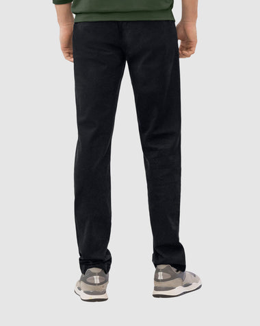 Pantalón bota recta en drill de tacto suave stretch#color_700-negro