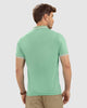 Camiseta tipo polo con cuello y mangas tejidas#color_198-verde-claro