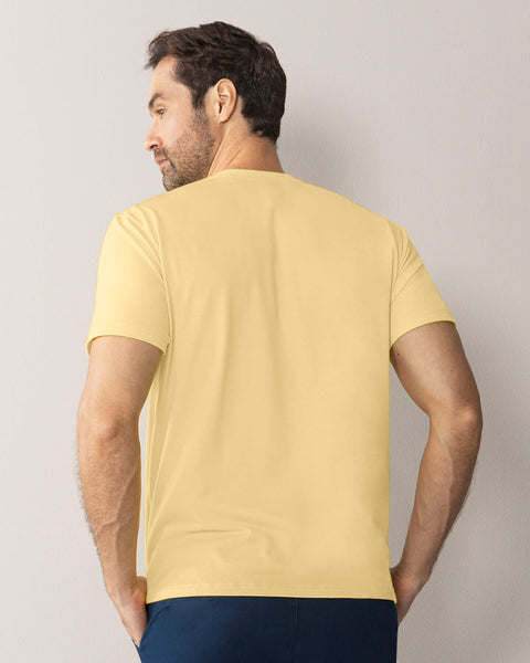 Paquete x 2 camisetas cuello redondo para hombre#color_993-amarillo-y-cafe