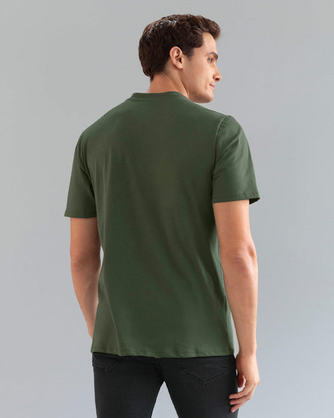 Paquete x 2 camisetas cuello redondo para hombre#color_995-verde-arena