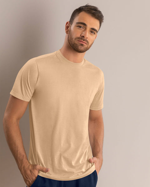 Paquete x 2 camisetas cuello redondo para hombre#color_s01-blanco-cafe-claro