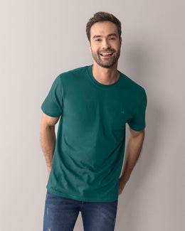 Camiseta manga corta con logo bordado en frente#color_171-verde-laguna
