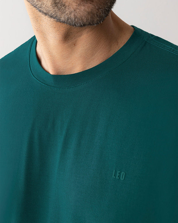 Camiseta manga corta con logo bordado en frente#color_171-verde-laguna