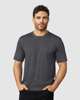 Camiseta manga corta con logo bordado en frente#color_c11-negro-jaspe