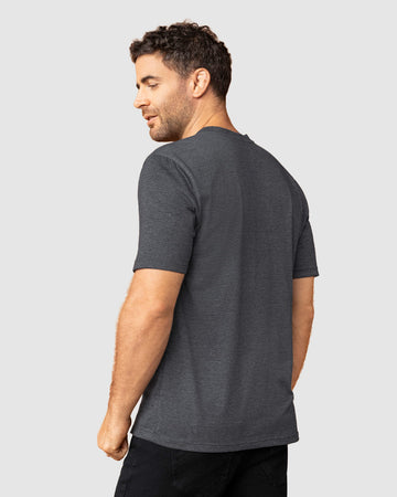 Camiseta manga corta con logo bordado en frente#color_c11-negro-jaspe