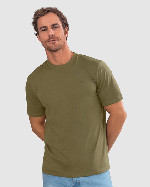 Camiseta manga corta con logo bordado en frente#color_c48-verde