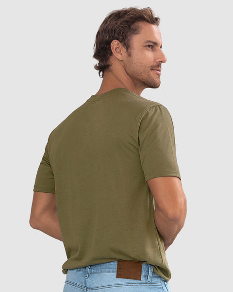 Camiseta manga corta con logo bordado en frente#color_c48-verde