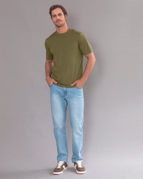 Camiseta manga corta con logo bordado en frente#color_c48-verde