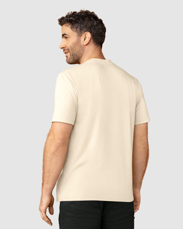 Camiseta manga corta con logo bordado en frente