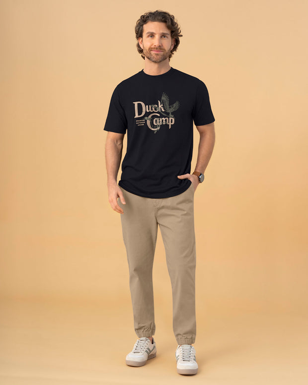 Camiseta manga corta con estampado localizado y cuello redondo