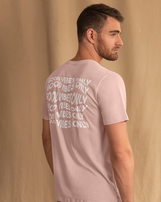 Camiseta manga corta con estampado localizado y cuello redondo#color_956-rosado