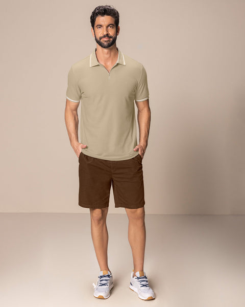 Bermuda para hombre cintura ajustable#color_835-cafes-oscuro