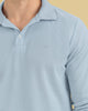 Camiseta tipo polo manga larga con bordado en frente#color_022-azul-claro