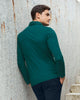 Camiseta tipo polo manga larga con bordado en frente#color_198-verde-azul
