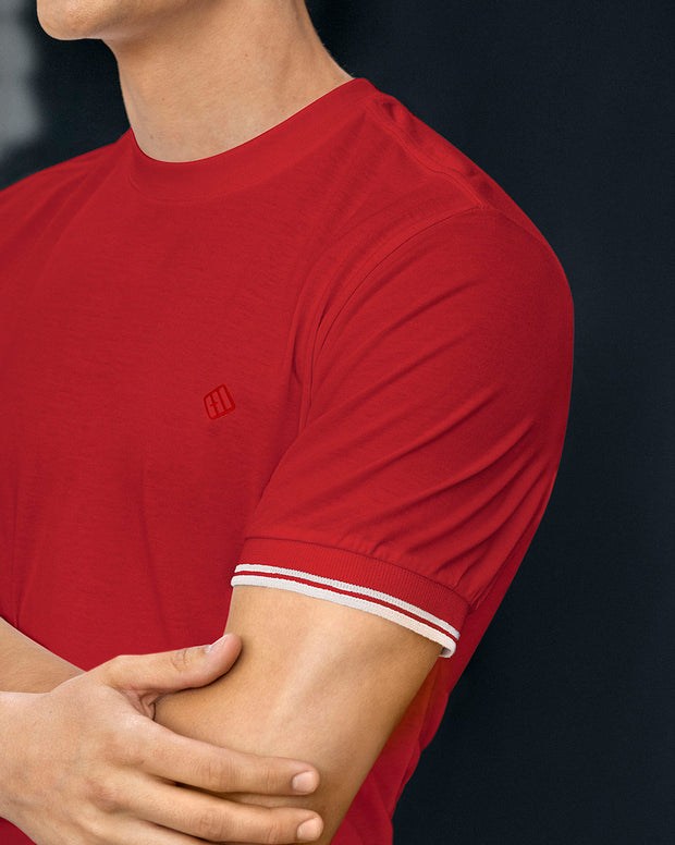 Camiseta cuello redondo manga corta
