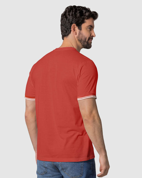 Camiseta cuello redondo manga corta#color_391-rojo-claro