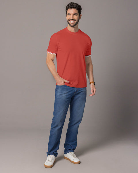 Camiseta cuello redondo manga corta#color_391-rojo-claro