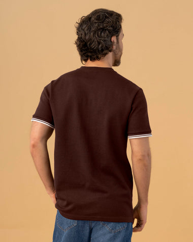 Camiseta cuello redondo manga corta#color_c24-cafe-medio