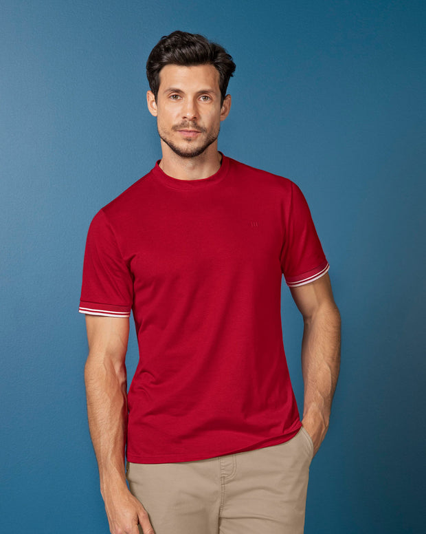 Camiseta cuello redondo manga corta