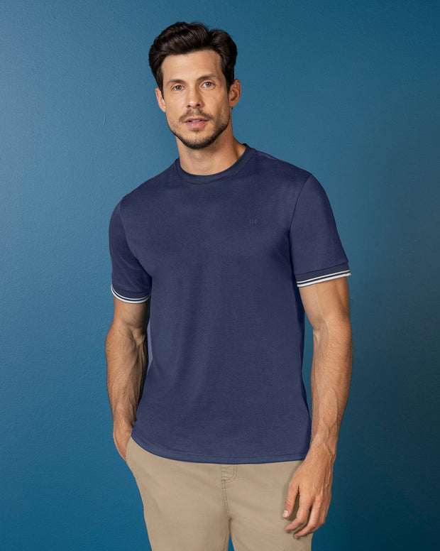 Camiseta cuello redondo manga corta