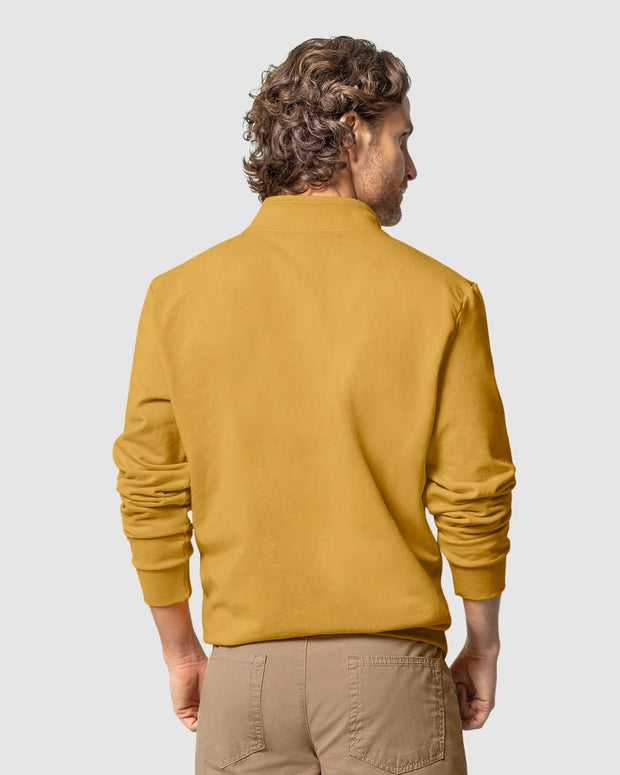 Buzo manga larga con cierre frontal en cuello#color_106-amarillo-claro