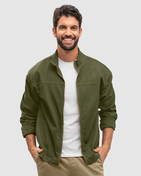 Chaqueta verde militar best sale