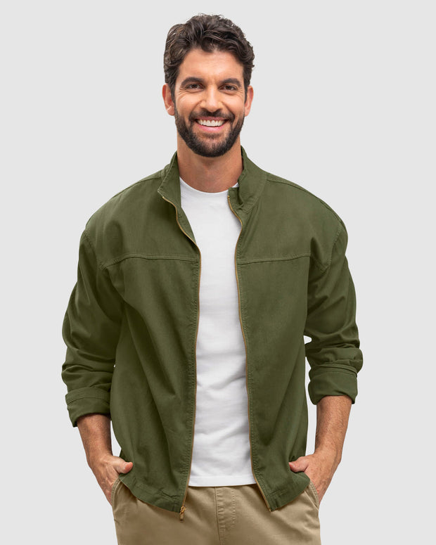 Chaqueta manga larga con cierre frontal