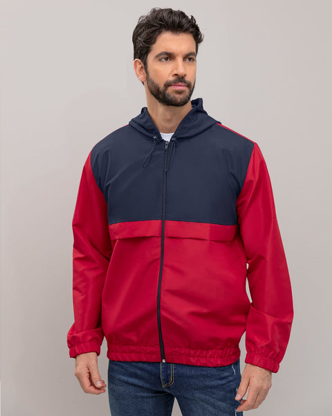 Chaqueta bicolor con cierre#color_136-rojo-azul