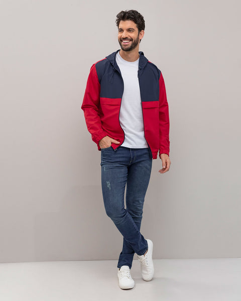 Chaqueta bicolor con cierre#color_136-rojo-azul