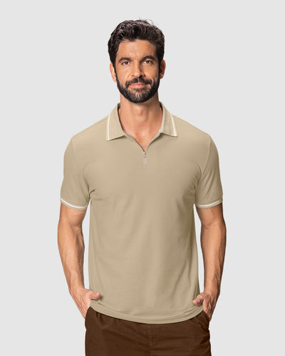 Camiseta tipo polo con cierre funcional#color_084-arena